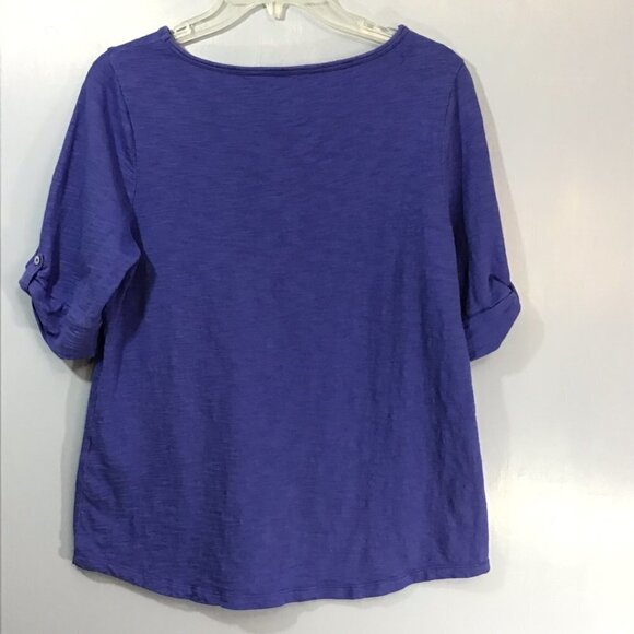 🌷Chico's The Ultimate Tee Roll Tab Short Sleeves - Picture 3 of 4